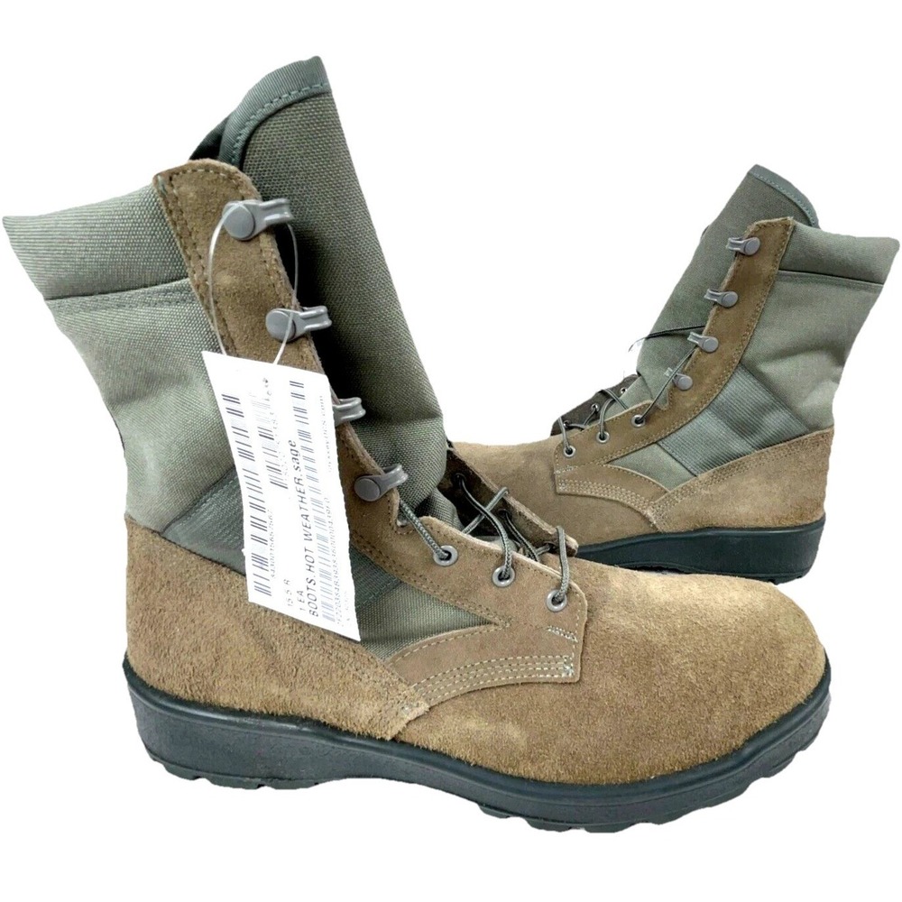 Vintage Army Military Sage Green Combat‎ Boots Mens Size 15.5 R Vibram UFCW USA